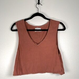 Urban Outfitters Milo Cropped Tank, Size XS, Burnt Orange
